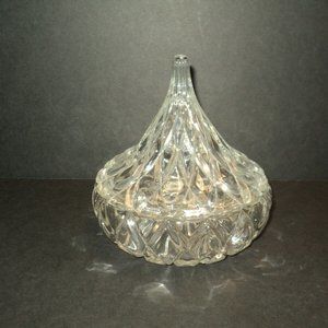 Hershey's Kiss Crystal Bowl w/ Lid Godinger Shannon 5 1/4" x 5" W Candy Dish